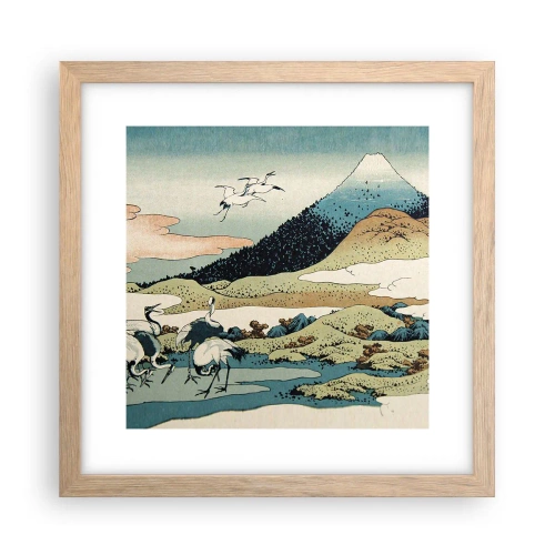 Plakat w ramie jasny dąb - W japońskim duchu - 30x30 cm