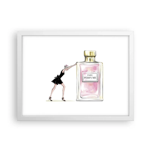 Plakat w białej ramie - Esencja kobiecości - 40x30 cm