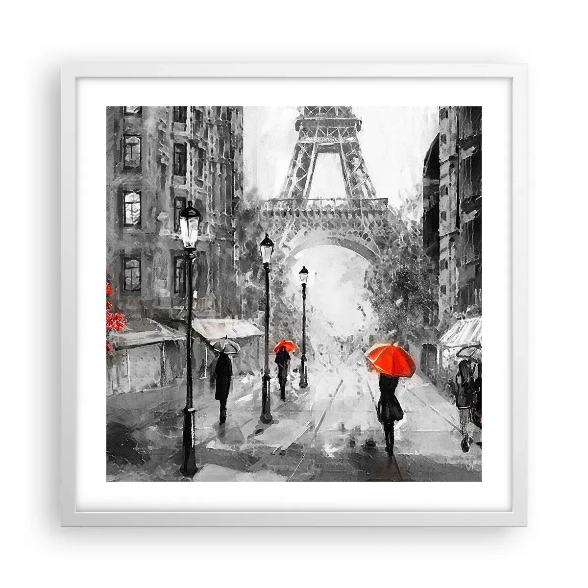 Plakat w białej ramie - Wszystkie drogi prowadzą do niej - 50x50 cm