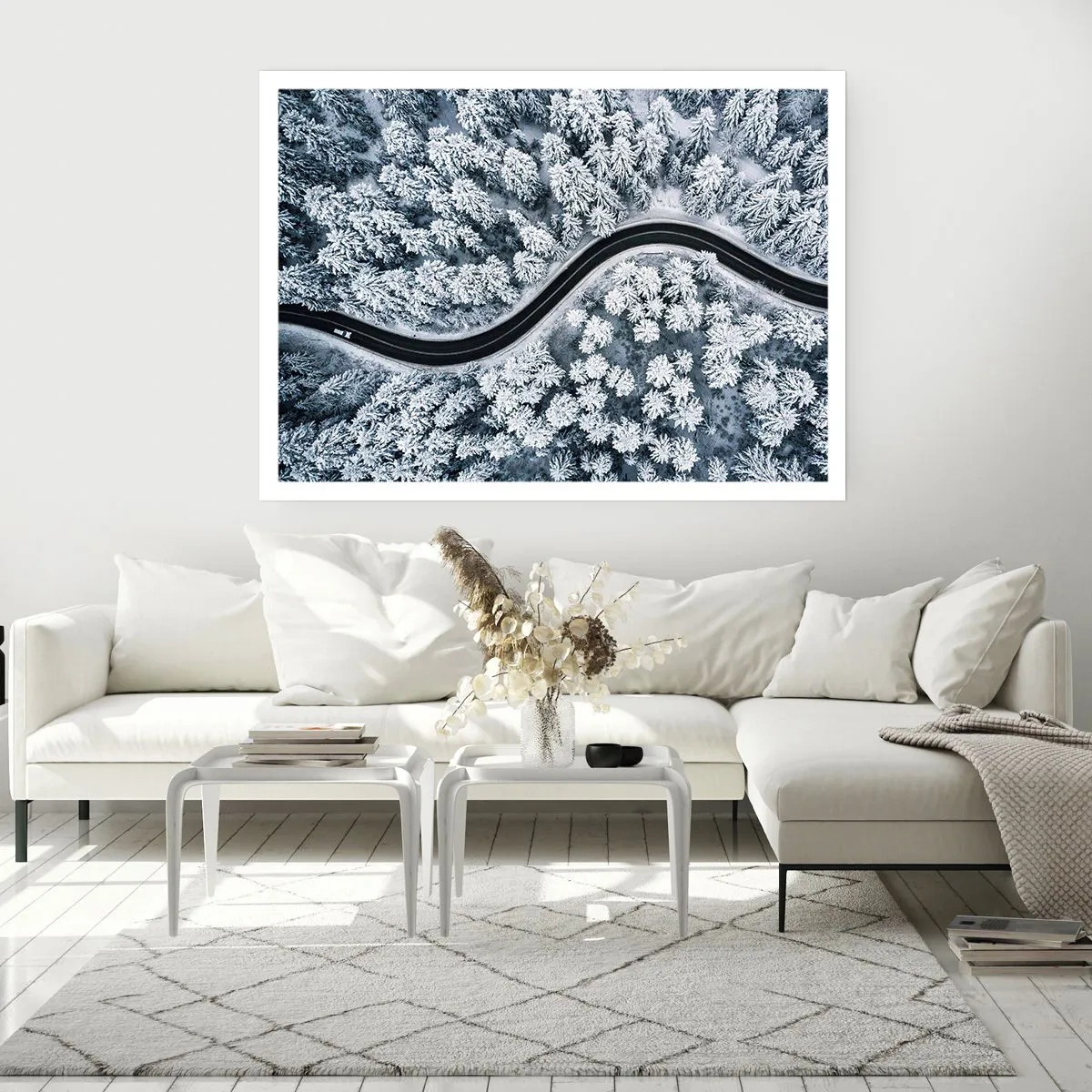 Plakat - Przez zimowy las - 70x50 cm