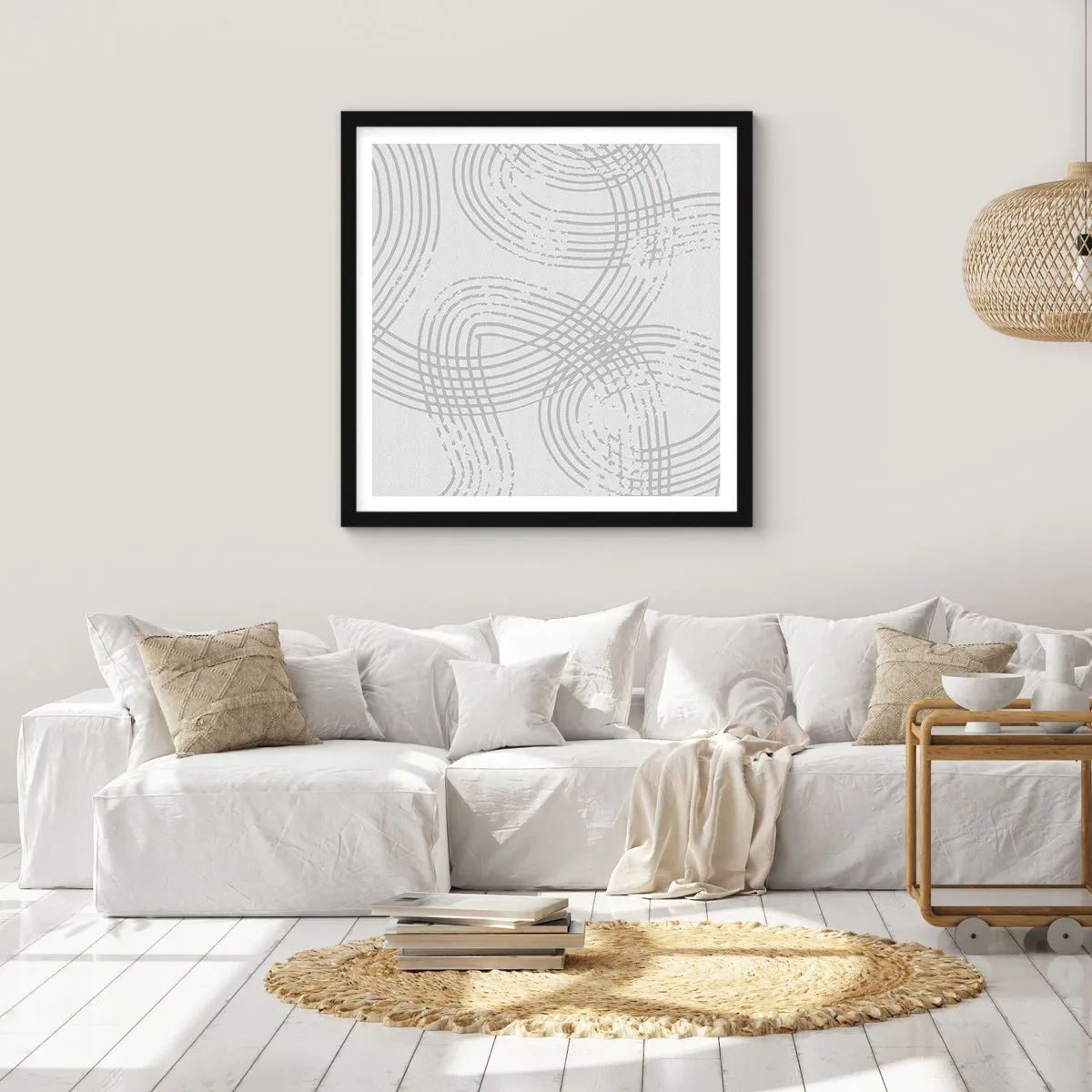 Plakat w czarnej ramie - Nie ma prostej drogi - 60x60 cm