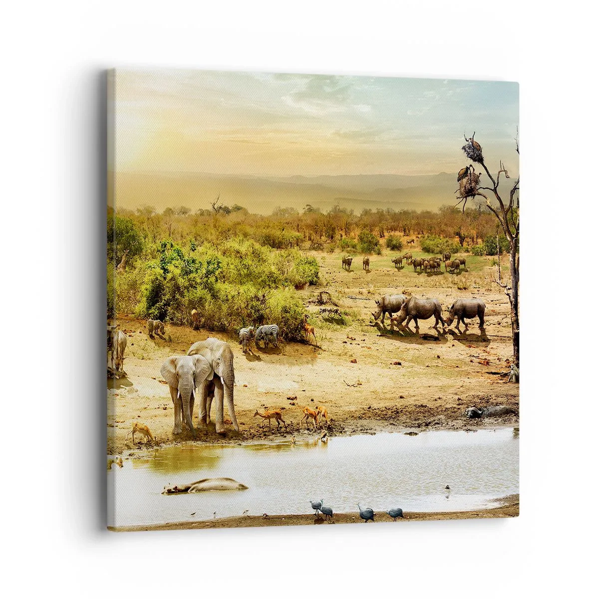 Obraz na płótnie - "Z Edenu zaś wypływała rzeka…" - 40x40 cm