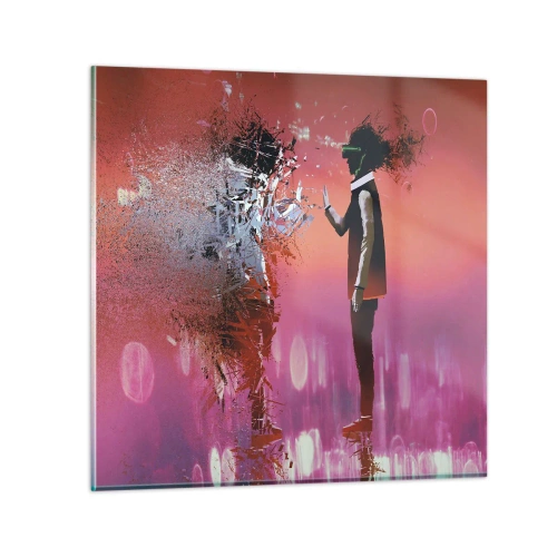 Obraz na szkle - Czy można wejrzeć w siebie? - 70x70 cm