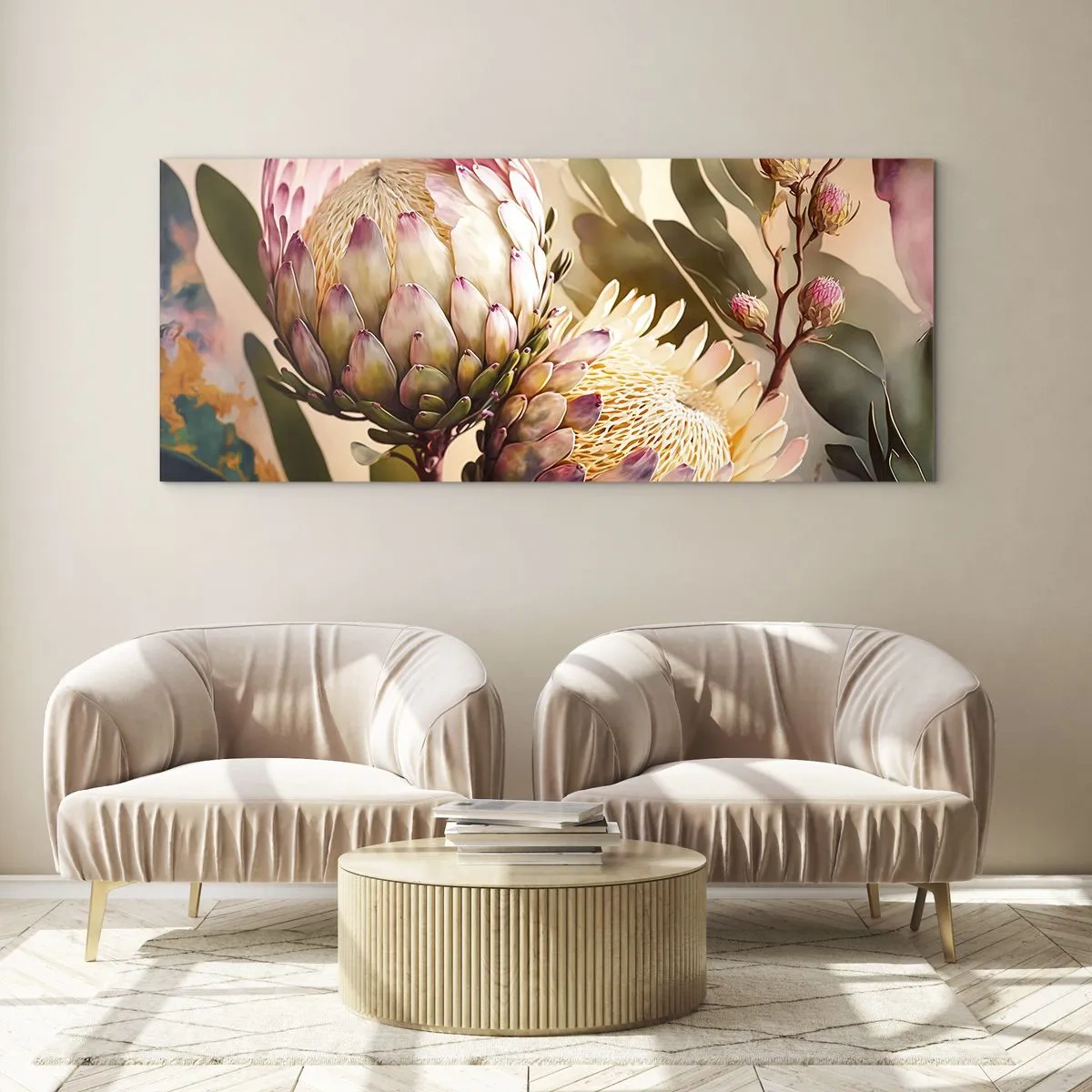Obraz na szkle - Czule objęte - 100x40 cm