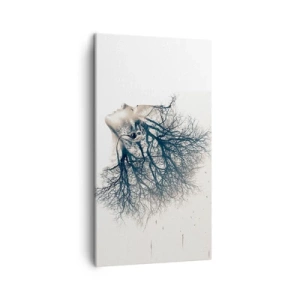 Obraz na płótnie - Zasłuchana w szept drzewa - 45x80 cm