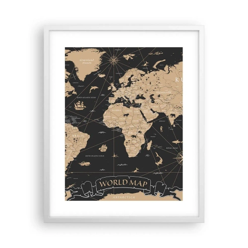Plakat w białej ramie - Granice mojego świata - 40x50 cm