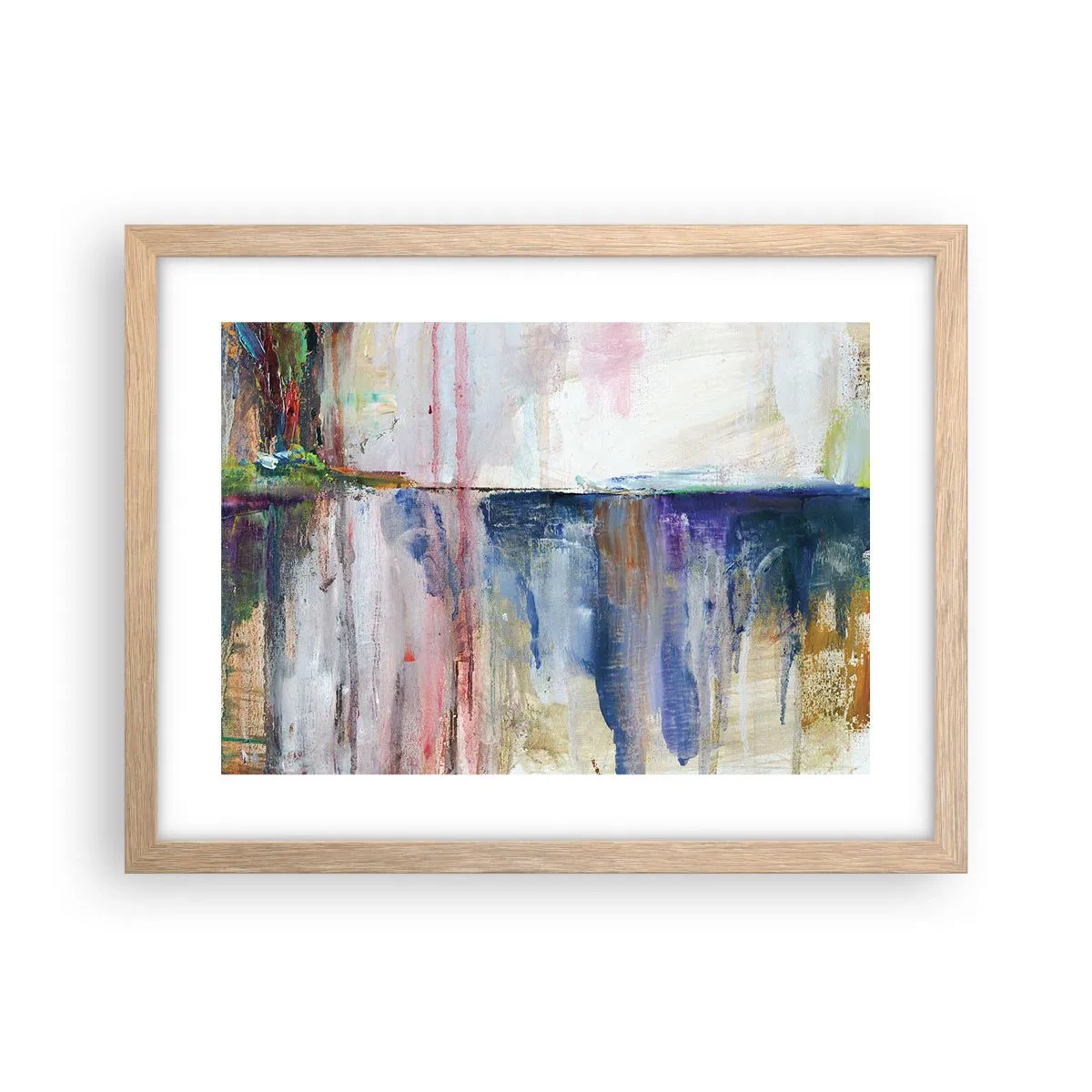Plakat w ramie jasny dąb - Barwne wrażenia i skojarzenia - 40x30 cm