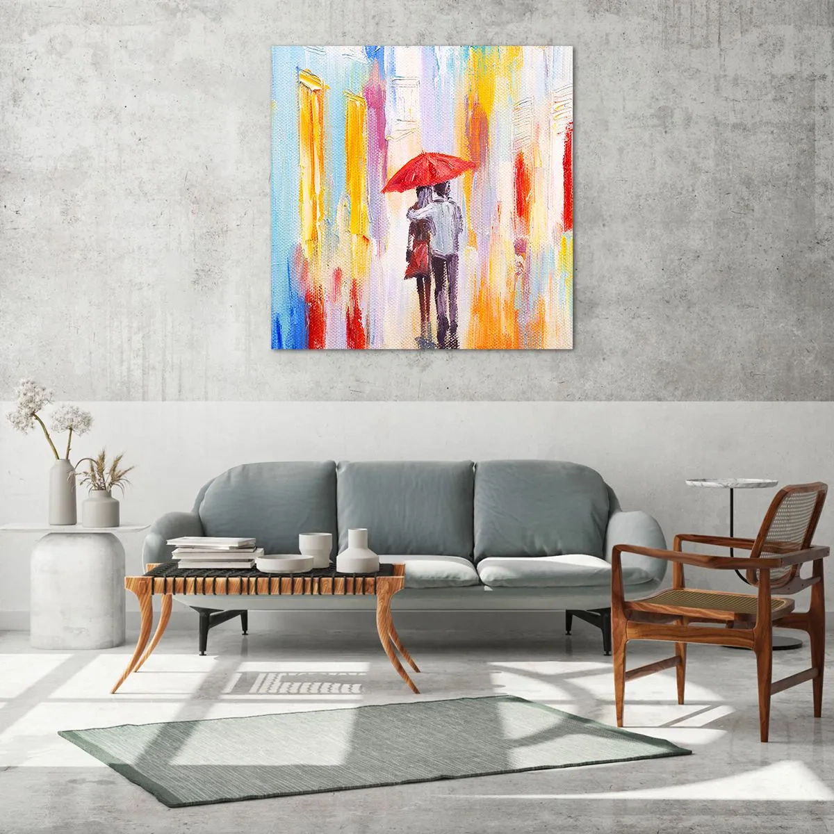 Obraz na szkle - Niech pada dalej - 70x70 cm