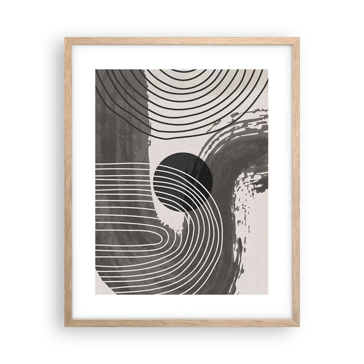 Plakat w ramie jasny dąb - Owal zwycięża - 40x50 cm