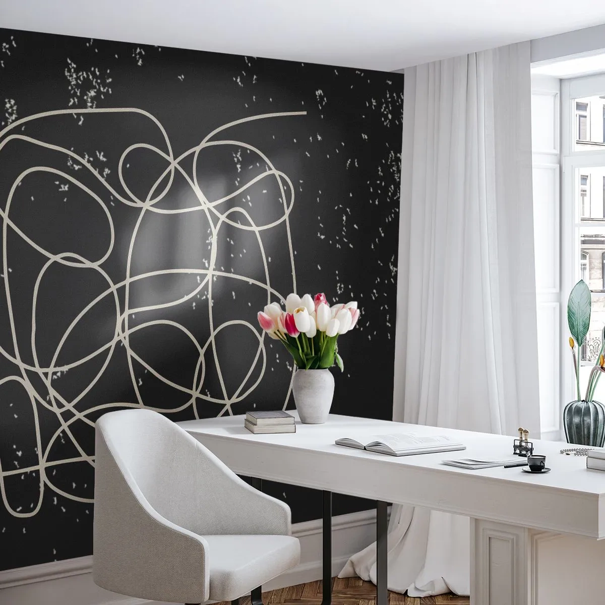 Fototapeta Premium Canvas - Błądzenie myśli - Abstrakcja, Grafika, Sztuka - 200x140 cm