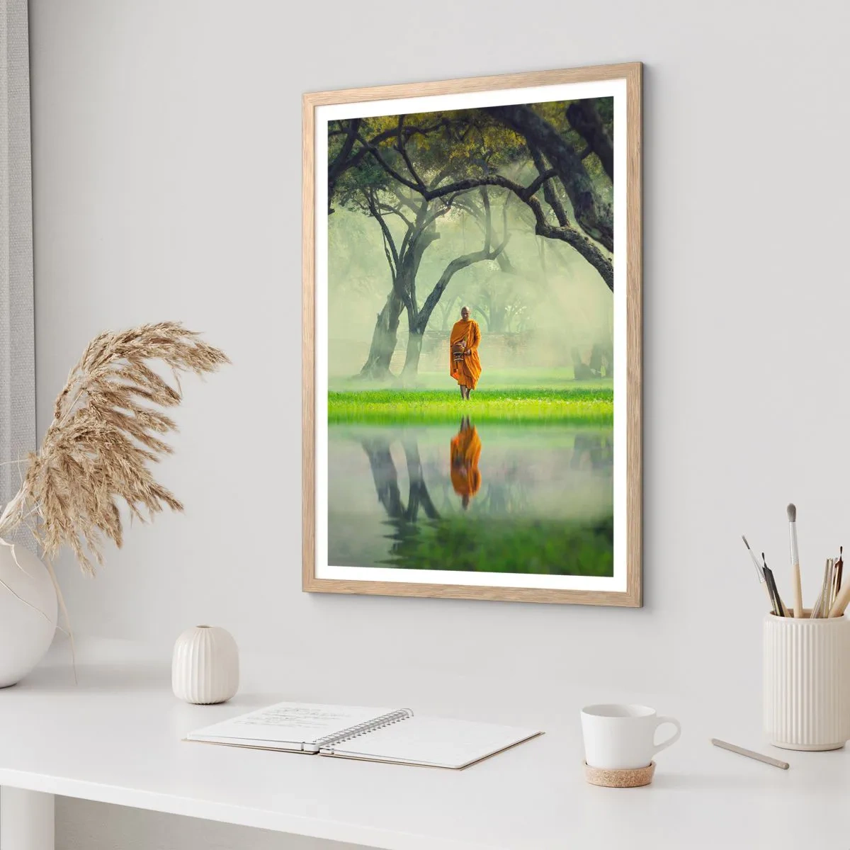 Plakat w ramie jasny dąb - W drodze do oświecenia - 40x50 cm