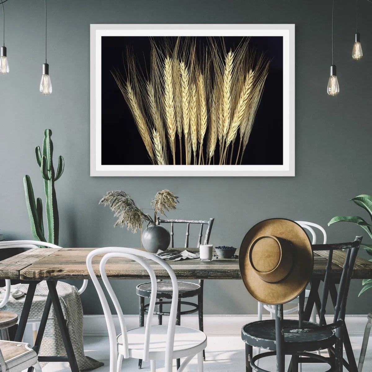 Plakat w białej ramie - Rustykalna magia - 50x40 cm