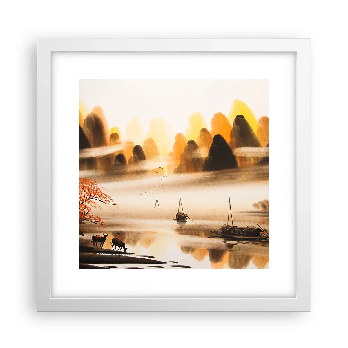 Plakat w białej ramie - Dalej niż na Dalekim Wschodzie - 30x30 cm