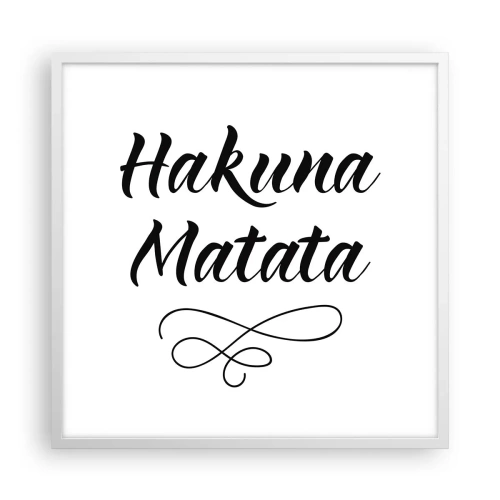 Plakat w białej ramie - Najlepsza rada - 60x60 cm