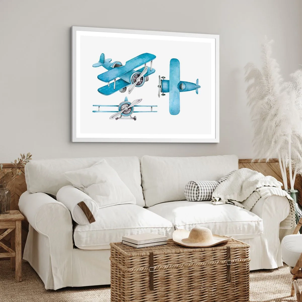 Plakat w białej ramie - Urodzony zwycięzca - 70x50 cm