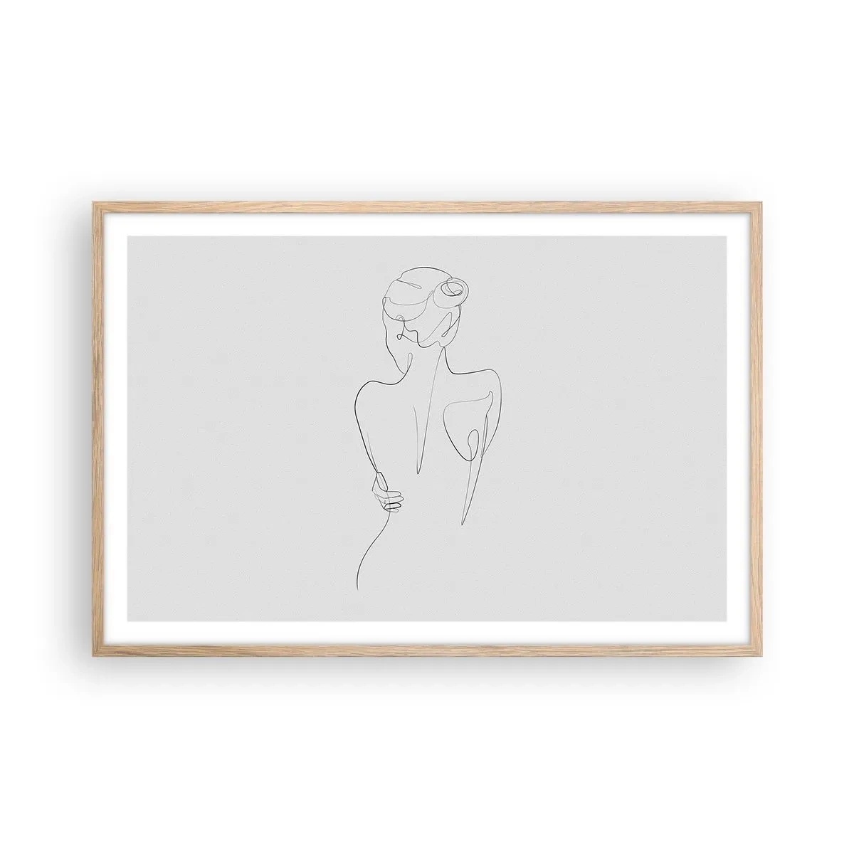 Plakat w ramie jasny dąb - Muzyka ciała - 91x61 cm