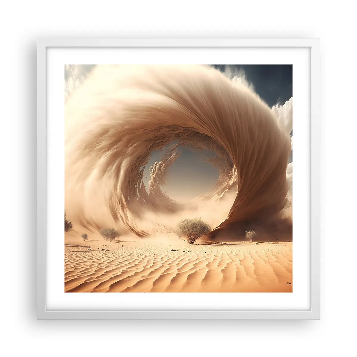 Plakat w białej ramie - Otwarty portal - 50x50 cm