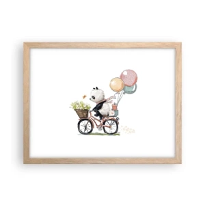 Plakat w ramie jasny dąb - Szczęśliwy dzień - 40x30 cm