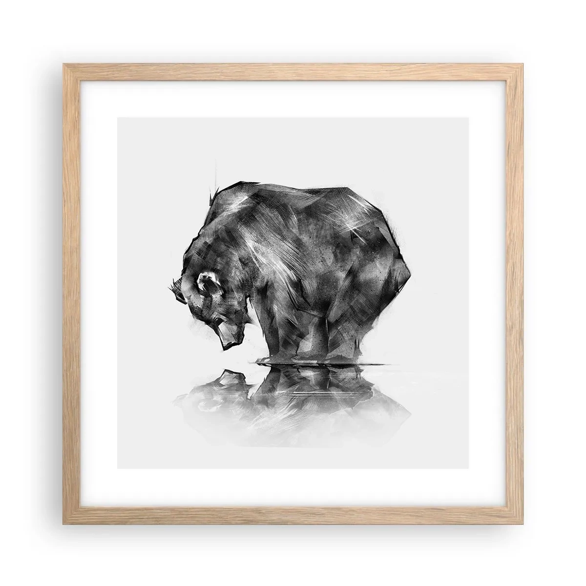 Plakat w ramie jasny dąb - Miło zobaczyć się z kimś bliskim - 40x40 cm