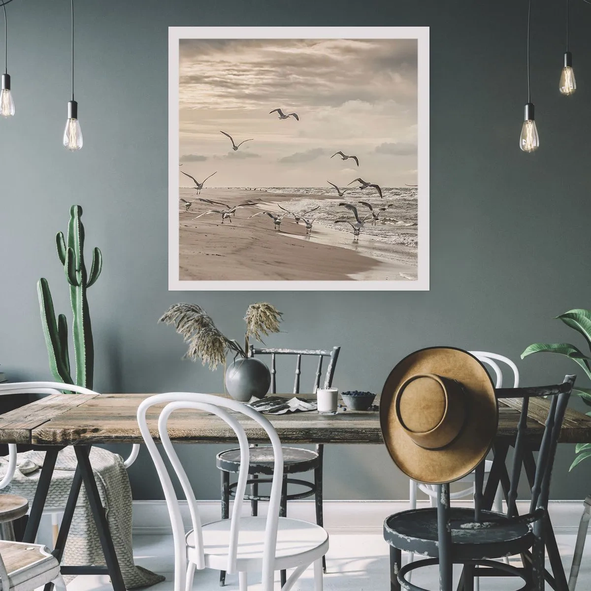 Plakat - Morza szum, ptaków śpiew - 30x30 cm