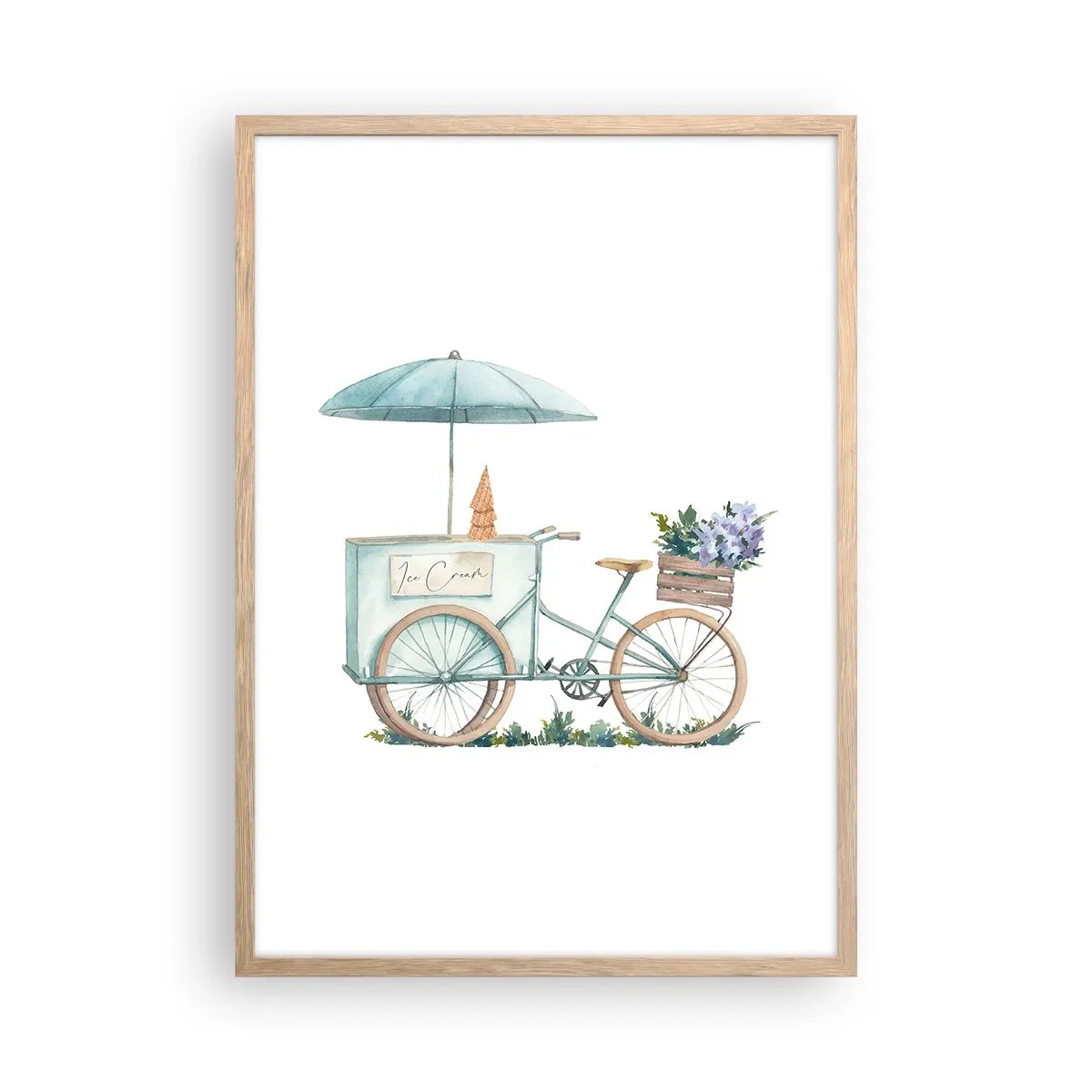Plakat w ramie jasny dąb - Słodkie wspomnienie lata - 50x70 cm