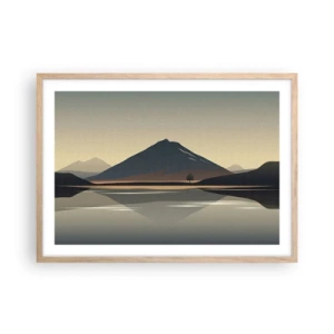 Plakat w ramie jasny dąb - Lustrzane odbicie - 70x50 cm