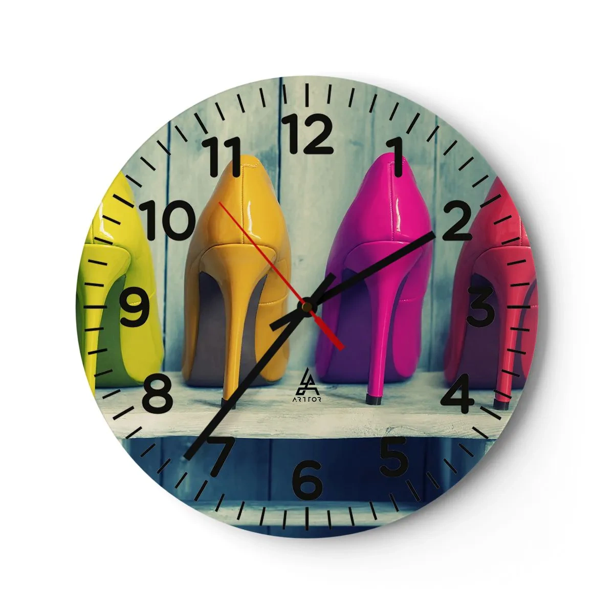 Zegar ścienny - Spacerem po tęczy - 40x40 cm