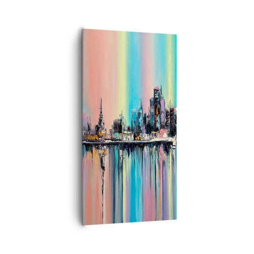 Obraz na płótnie - Spłynąć światłem nocy - 65x120 cm