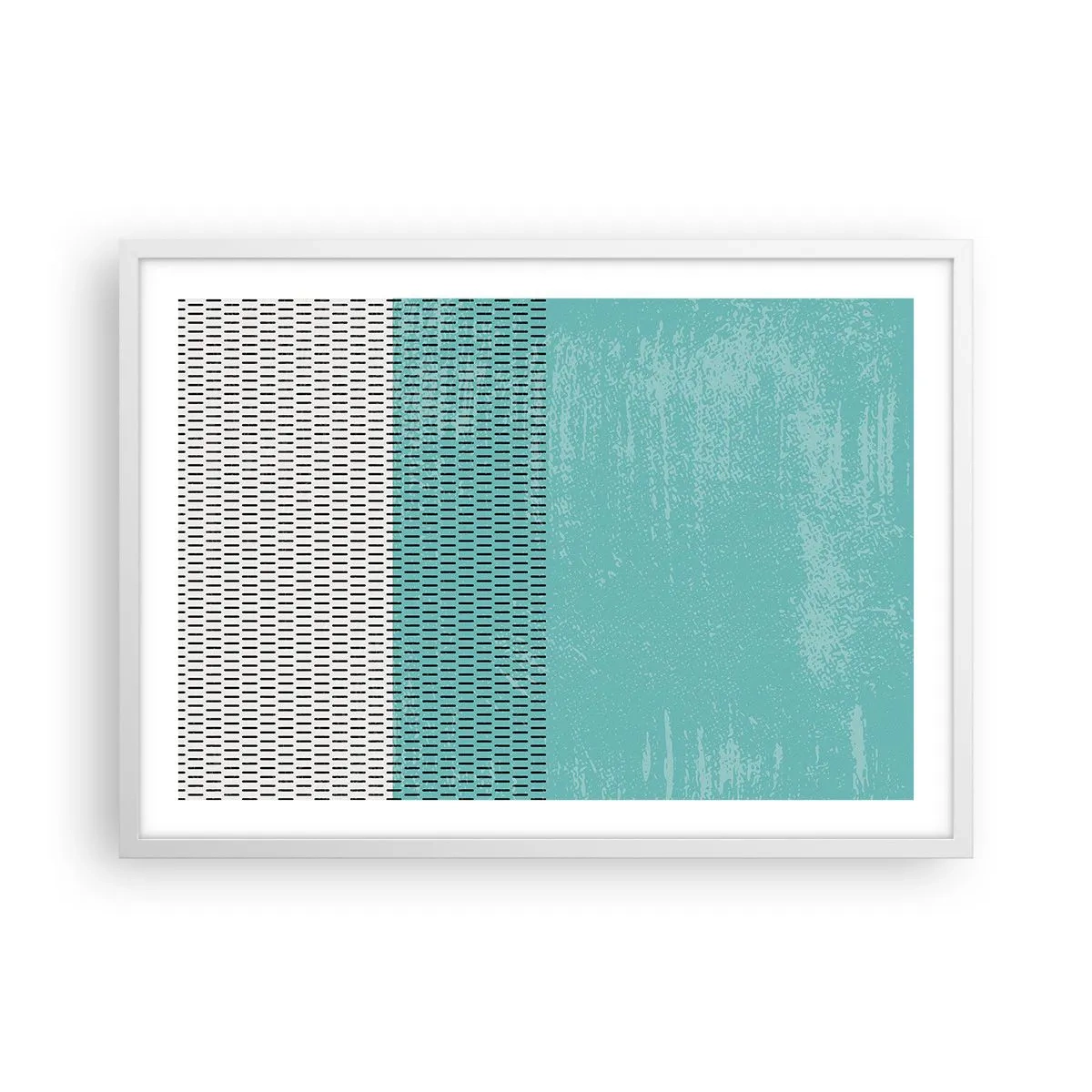 Plakat w białej ramie - Kompozycja zrównoważona - 70x50 cm