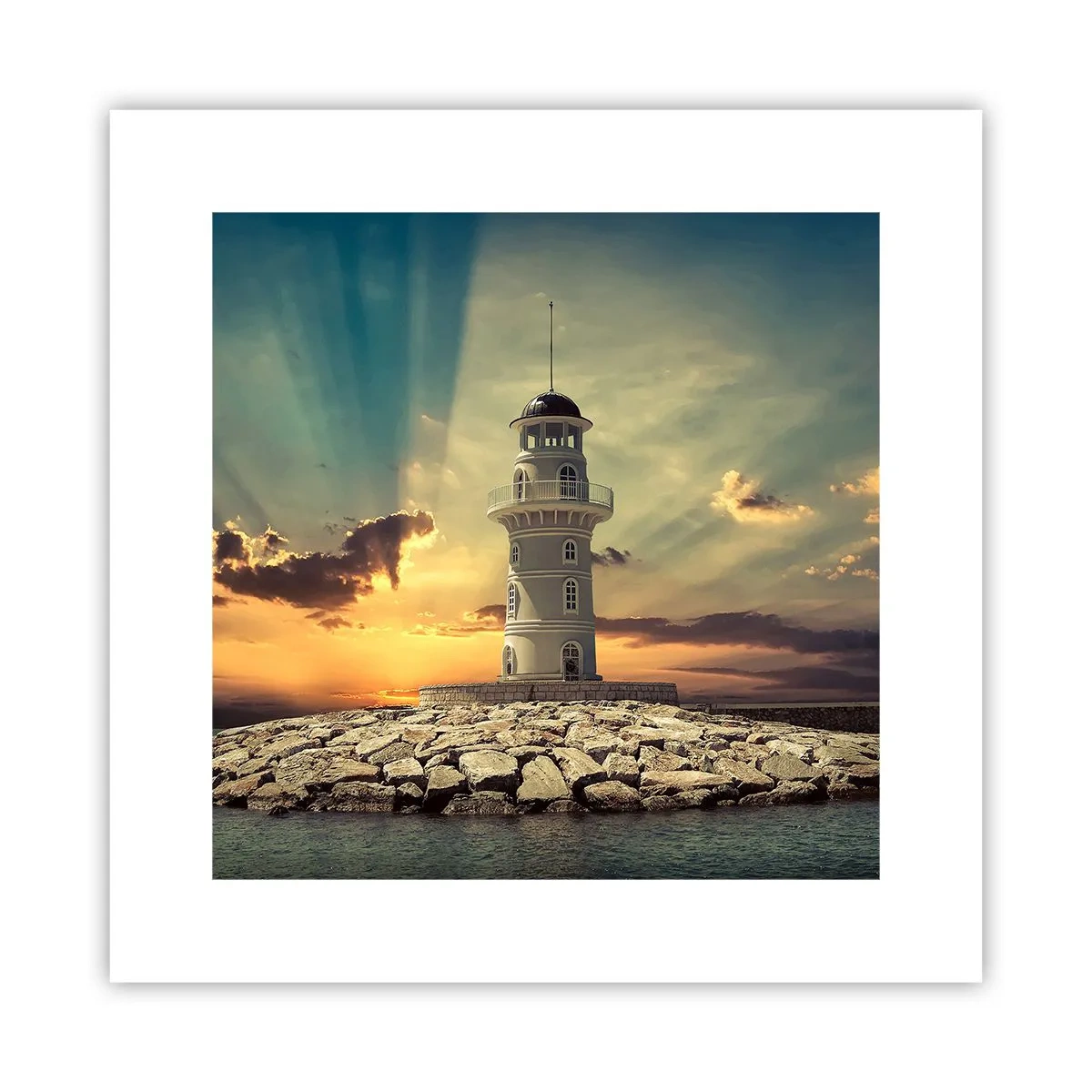 Plakat - Światło - Dobro - Piękno - 30x30 cm