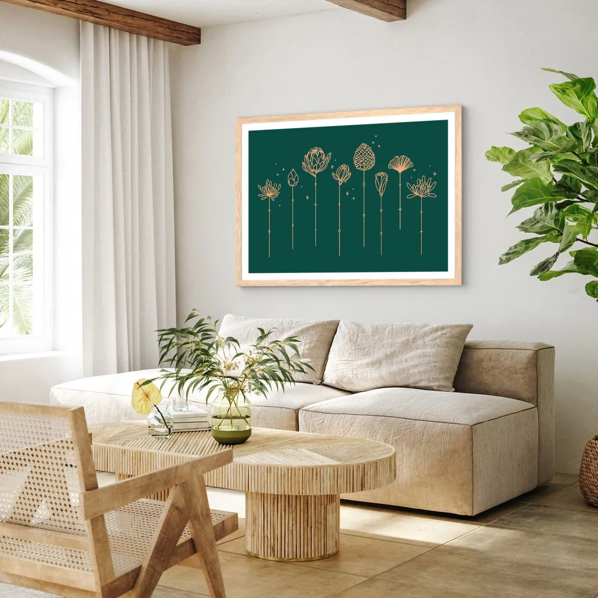 Plakat w ramie jasny dąb - Rodzina ZIÓŁkowskich - 91x61 cm