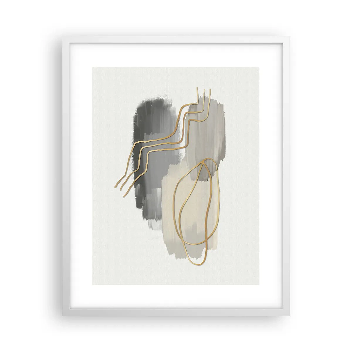 Plakat w białej ramie - Trwanie i ruch - 40x50 cm