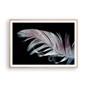 Plakat w ramie jasny dąb - Pomyśl o dotyku - 100x70 cm