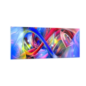 Obraz na szkle - Taniec barw - 100x40 cm