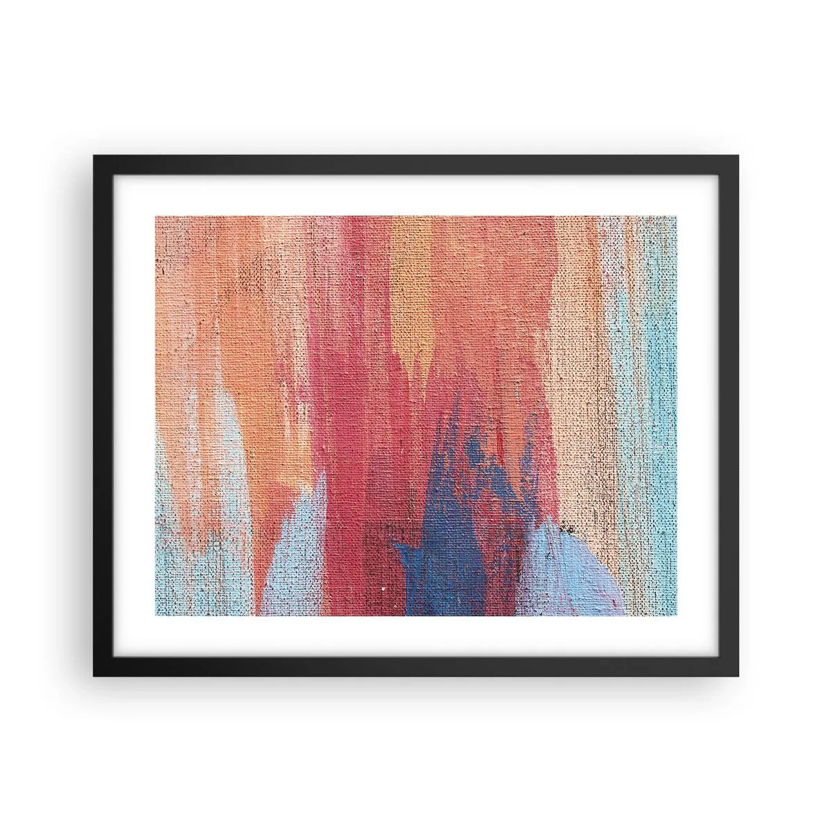 Plakat w czarnej ramie - Spłynąć tęczą - 50x40 cm