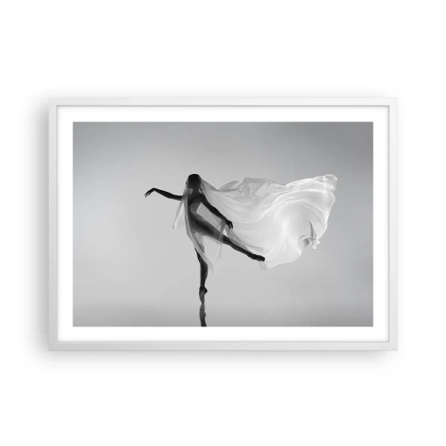 Plakat w białej ramie - Lekkość i wdzięk - 70x50 cm