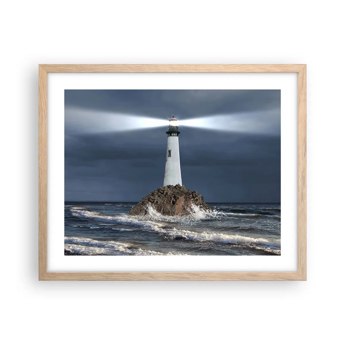 Plakat w ramie jasny dąb - Tu…tu…tutaj! - 50x40 cm