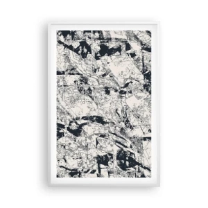 Plakat w białej ramie - Przenikanie przeciwieństw - 61x91 cm