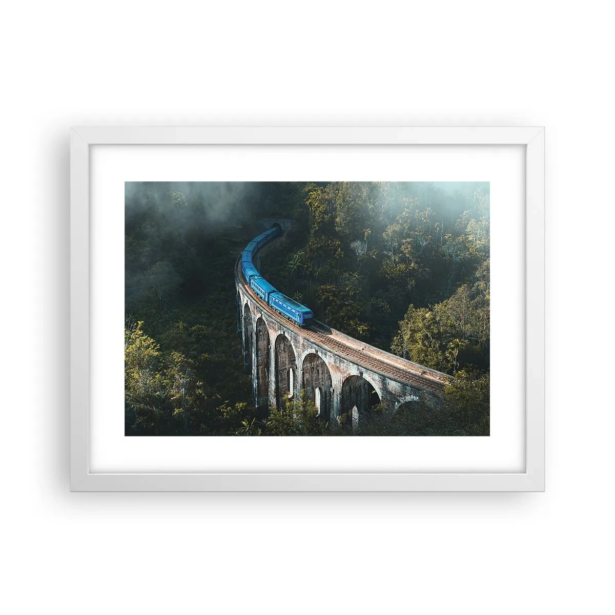 Plakat w białej ramie - Pociąg do natury - 40x30 cm