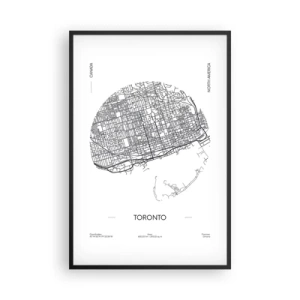 Plakat w czarnej ramie - Anatomia Toronto - 61x91 cm