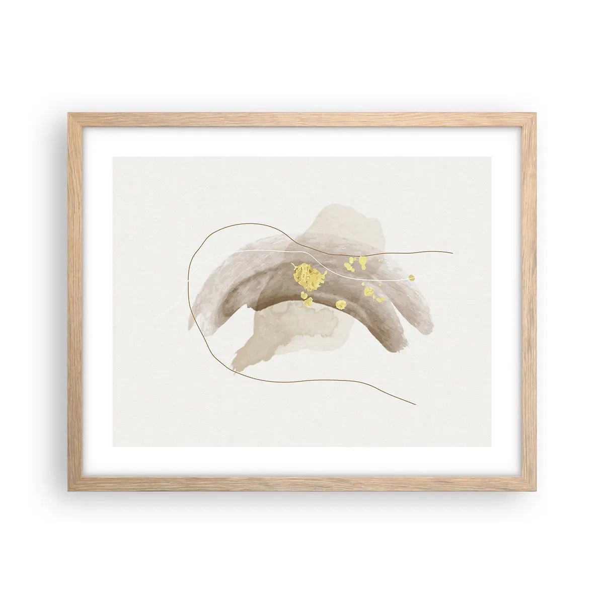 Plakat w ramie jasny dąb - Napotkane w przestrzeni - 50x40 cm