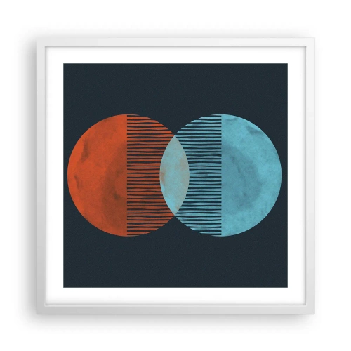 Plakat w białej ramie - Astronomiczna fantazja - 50x50 cm