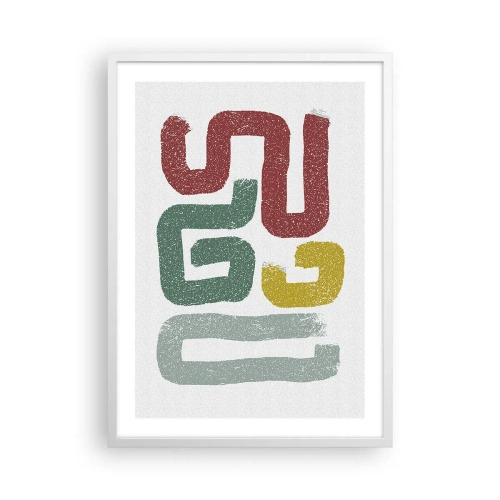 Plakat w białej ramie - W nieznanym języku - 50x70 cm