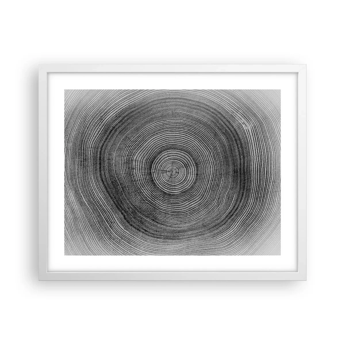 Plakat w białej ramie - Znak czasu - 50x40 cm