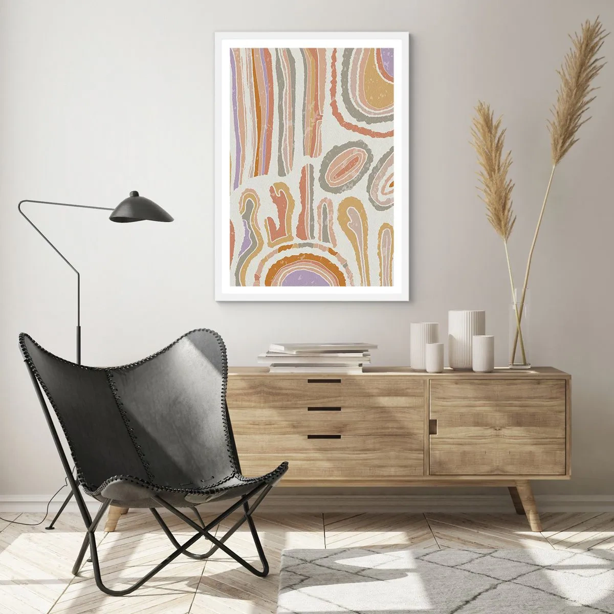 Plakat w białej ramie - Barwne przekroje - 61x91 cm