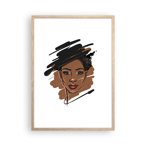 Plakat w ramie jasny dąb - Słodka jak czekolada - 50x70 cm