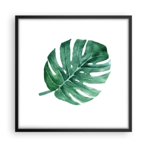 Plakat w czarnej ramie - Zielony koncept - 50x50 cm