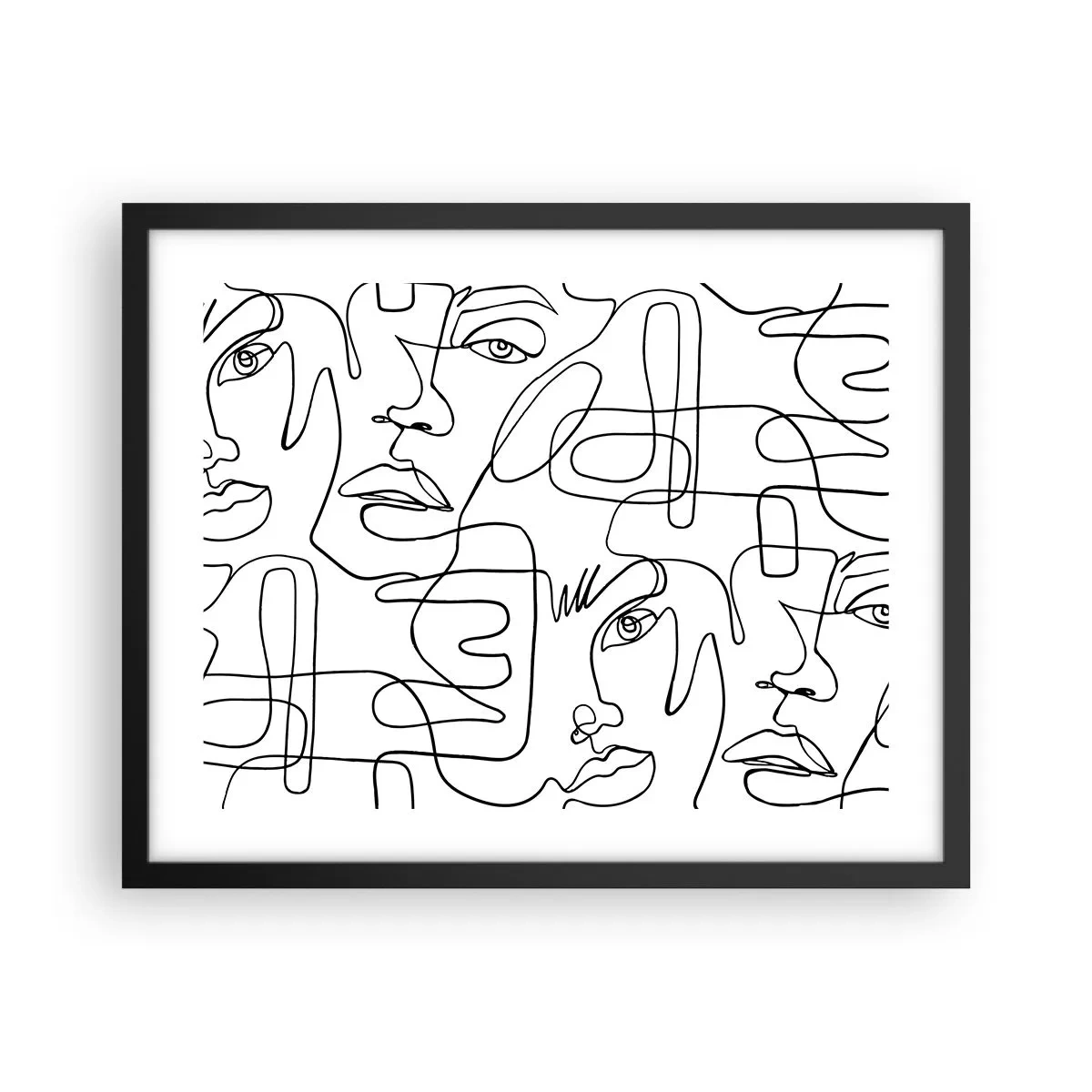 Plakat w czarnej ramie - W splątanych emocjach - 50x40 cm