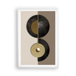 Plakat w białej ramie - Wariacje wokół koła - 61x91 cm