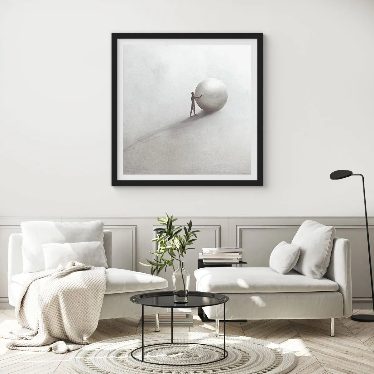 Plakat w czarnej ramie - Gra życia - 50x50 cm